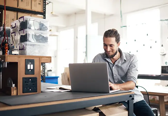 man on laptop