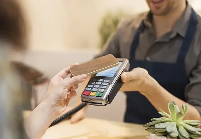 paying with a credit card