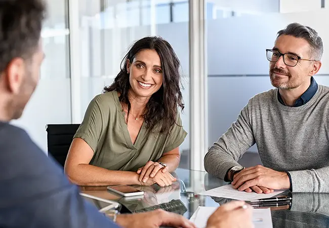 couple meeting with a banker